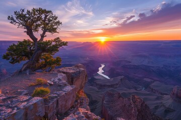 sunset over the mountains