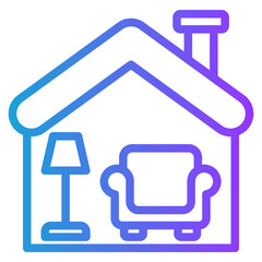 Interior Design line gradient icon