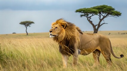 lion in the savannah
lion in the wild