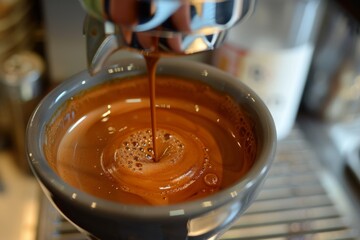 Espresso shot from espresso machine