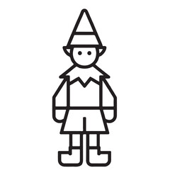 Simple Elf Silhouette Illustration