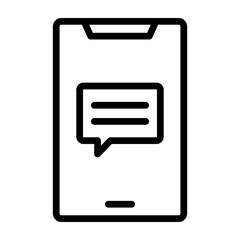 Chat App Vector Line Icon Design