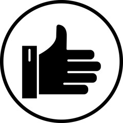 Okay Hand Sign Icon Style