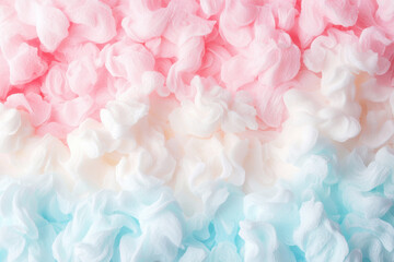 Fototapeta premium Whimsical pastel gradient pattern blending pink, white, and blue hues for a dreamy effect perfect for backgrounds or textile designs