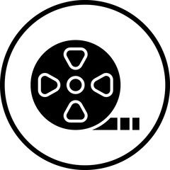 Naklejka premium Film Reel Icon Style