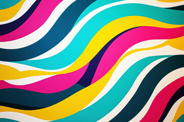 Obraz premium Whimsical zebra stripe pattern in bright colors creating a playful and vibrant effect on a smooth surface
