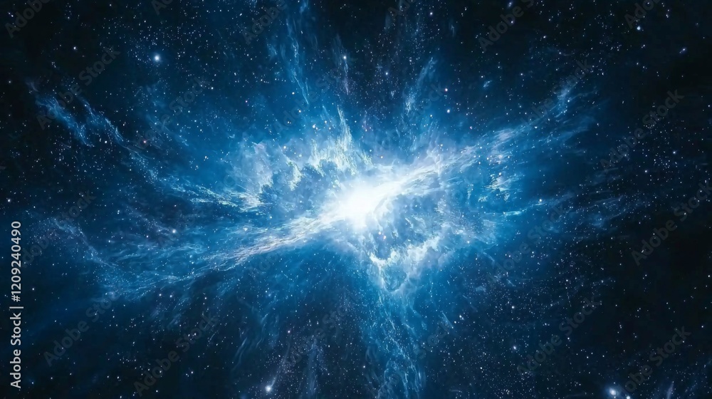 Wall mural cosmic nebula exploding star celestial explosion galaxy space background