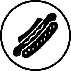 Hot Dog Icon Style
