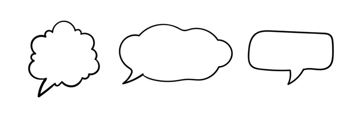 Collection of empty speech bubbles. Comic speech bubble.