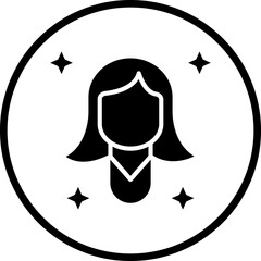 Female Face Icon Style
