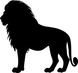 lion silhouette illustration