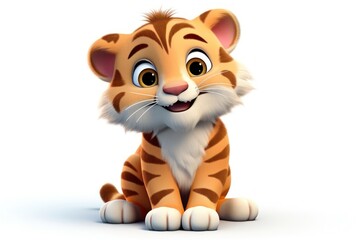 Cute animals cartoon mammal tiger