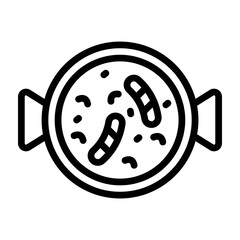 Paella Vector Line Icon Design