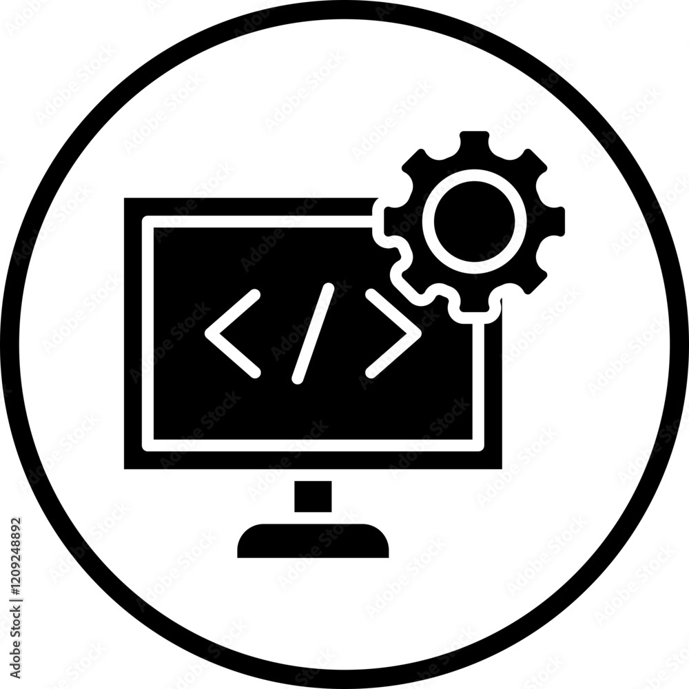 Poster code free development icon style