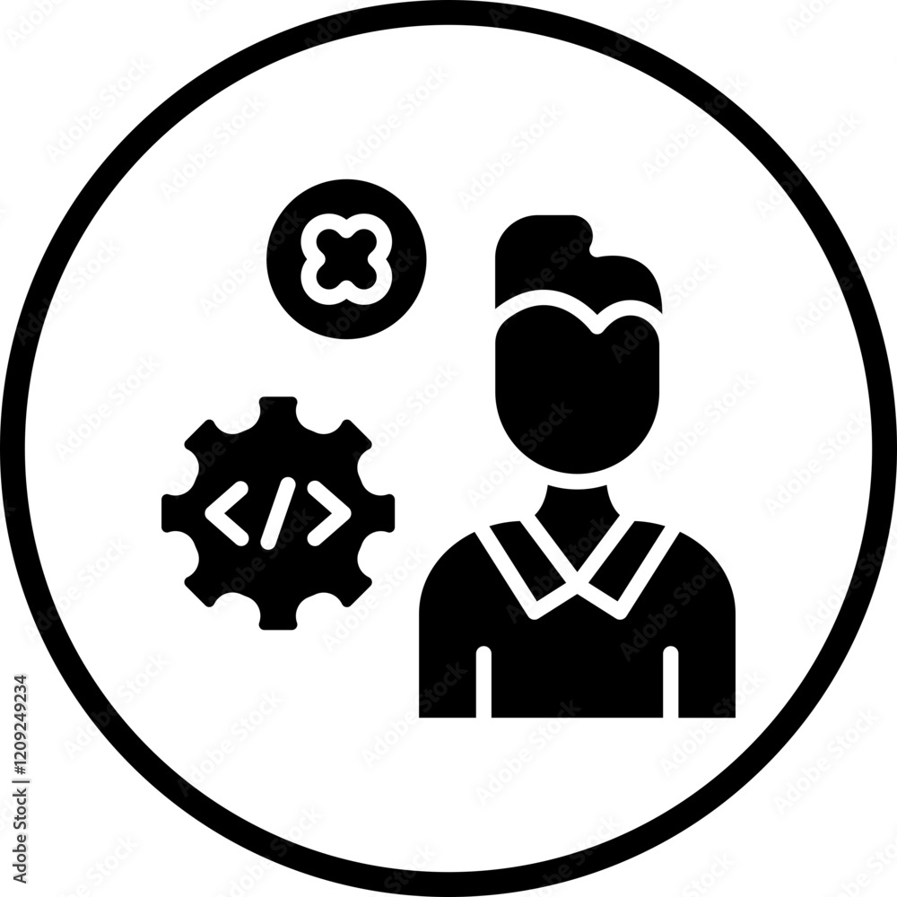 Poster no programming experience icon style