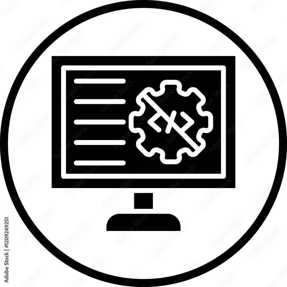 Poster no code development platform icon style