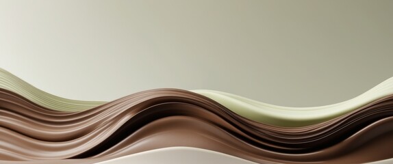 chocolate wave background with pistachio cream
