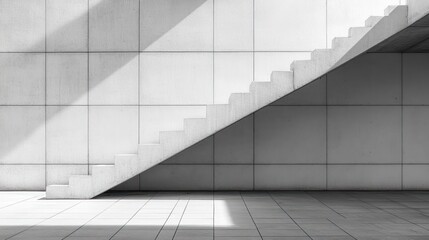 Obraz premium Minimalist Abstract Geometric Design High Contrast White Background Sharp Angles Symmetrical Composition Modern Photography