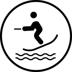 Barefoot Skiing Icon Style