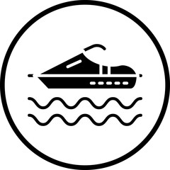Jet Skiing Icon Style