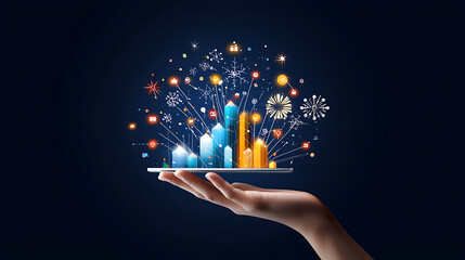 Innovative technology showcase digital realm graphics futuristic close-up creativity unleashed