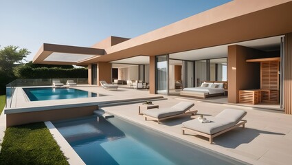 Fototapeta premium luxury swimming pool