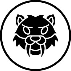 Saber Toothed Tiger Icon Style