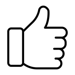 Thumb Vector Line Icon Design