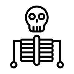 Skeleton Vector Line Icon Design