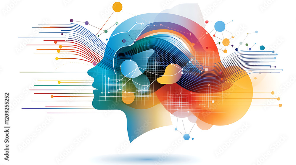 Poster creative brainstorming session on artificial intelligence modern office digital artwork innovative e