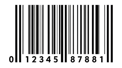 Standard Barcode with Numeric Code: barcode scanner, barcode technology, UPC code, barcode system, product identification.