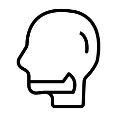 Jaw Vector Line Icon Design