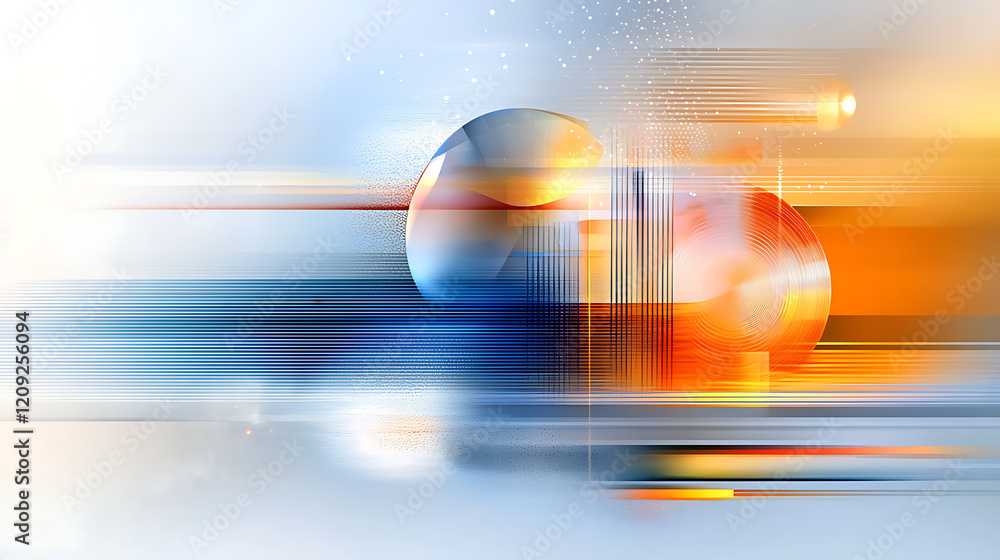 Poster dynamic abstract design colorful shapes and lines digital art modern environment vivid viewpoint cre