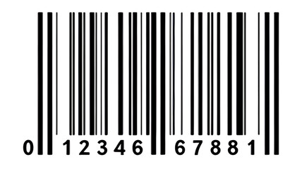 Standard Barcode with Numeric Code: barcode scanner, barcode technology, UPC code, barcode system, product identification.