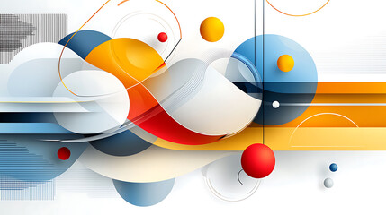 Dynamic abstract composition digital art colorful shapes modern design artistic perspective creative expression