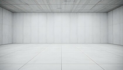 Fototapeta premium Minimalist Concrete Expanse: Architectural Serenity vast white stark clean lines grand 