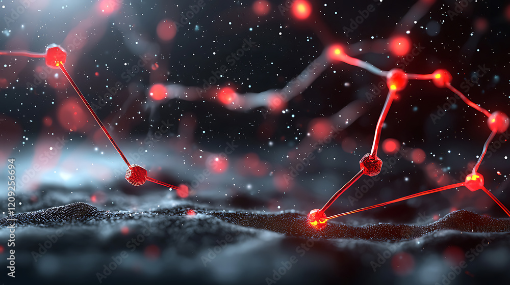 Poster exploring molecular structures science lab digital art abstract environment close-up view innovation