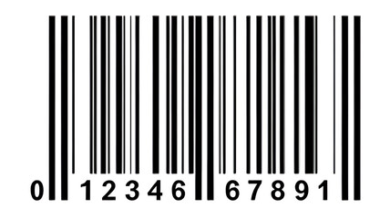 Standard Barcode with Numeric Code: barcode scanner, barcode technology, UPC code, barcode system, product identification.