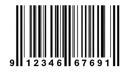 Standard Barcode with Numeric Code: barcode scanner, barcode technology, UPC code, barcode system, product identification.