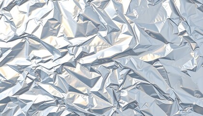 Shimmering Silver Foil: Elegant Metallic Texture Background for Luxury Designs folds shiny
