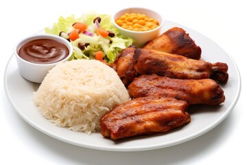 Fototapeta premium Plate meat meal food