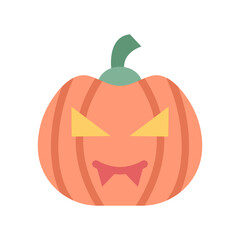 pumpkin halloween flat style