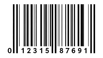 Standard Barcode with Numeric Code: barcode scanner, barcode technology, UPC code, barcode system, product identification.