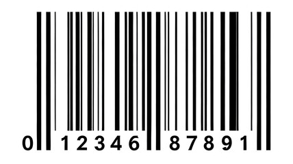 Standard Barcode with Numeric Code: barcode scanner, barcode technology, UPC code, barcode system, product identification.