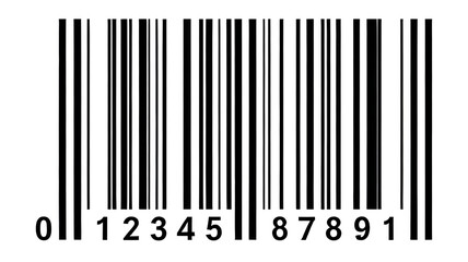 Standard Barcode with Numeric Code: barcode scanner, barcode technology, UPC code, barcode system, product identification.