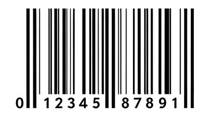 Standard Barcode with Numeric Code: barcode scanner, barcode technology, UPC code, barcode system, product identification.