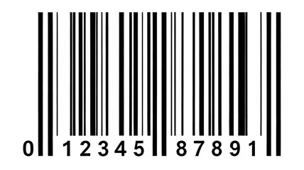 Standard Barcode with Numeric Code: barcode scanner, barcode technology, UPC code, barcode system, product identification.