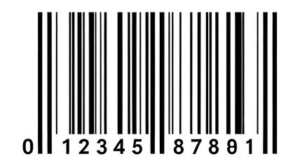 Standard Barcode with Numeric Code: barcode scanner, barcode technology, UPC code, barcode system, product identification.