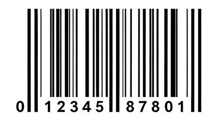 Standard Barcode with Numeric Code: barcode scanner, barcode technology, UPC code, barcode system, product identification.