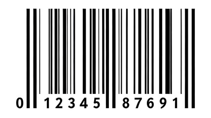Standard Barcode with Numeric Code: barcode scanner, barcode technology, UPC code, barcode system, product identification.